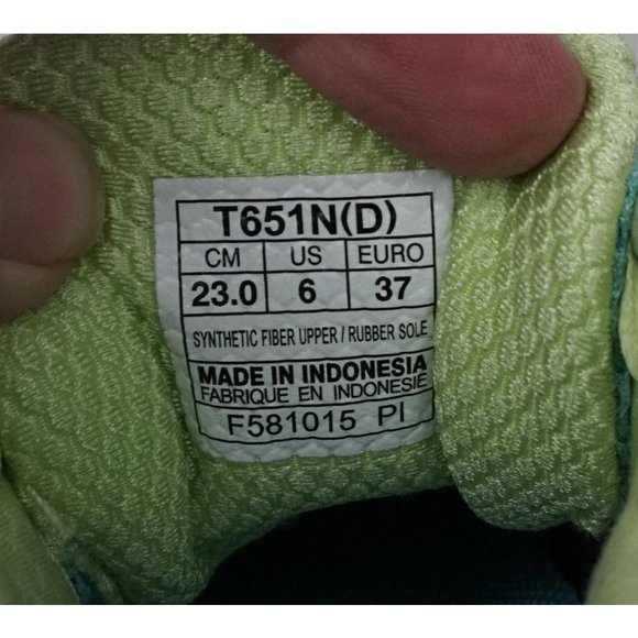 ASICS Gel Nimbus 18 Gray Lime Turquoise Lace Up Running Shoes Sneakers Size 6 - Picture 9 of 9